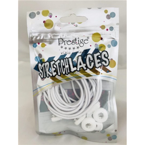 11039 - Lacci elastici Prestige con fermalacci bianchi adatti per